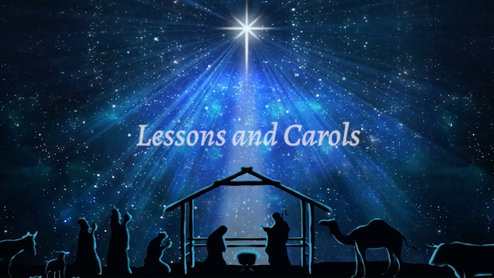 A soft watercolor landscape of a desert transformed into new life. Rolling golden hills open into a valley filled with colorful wildflowers in pink, orange, yellow, and blue. A clear blue stream winds gently through the scene, reflecting light as it moves over smooth stones. In the distance, misty blue mountains rise beneath a calm sky. Centered text reads: “Streams in the Desert, Isaiah 35:1–10, Rev. Cheryl Farr, December 14, 2025.”